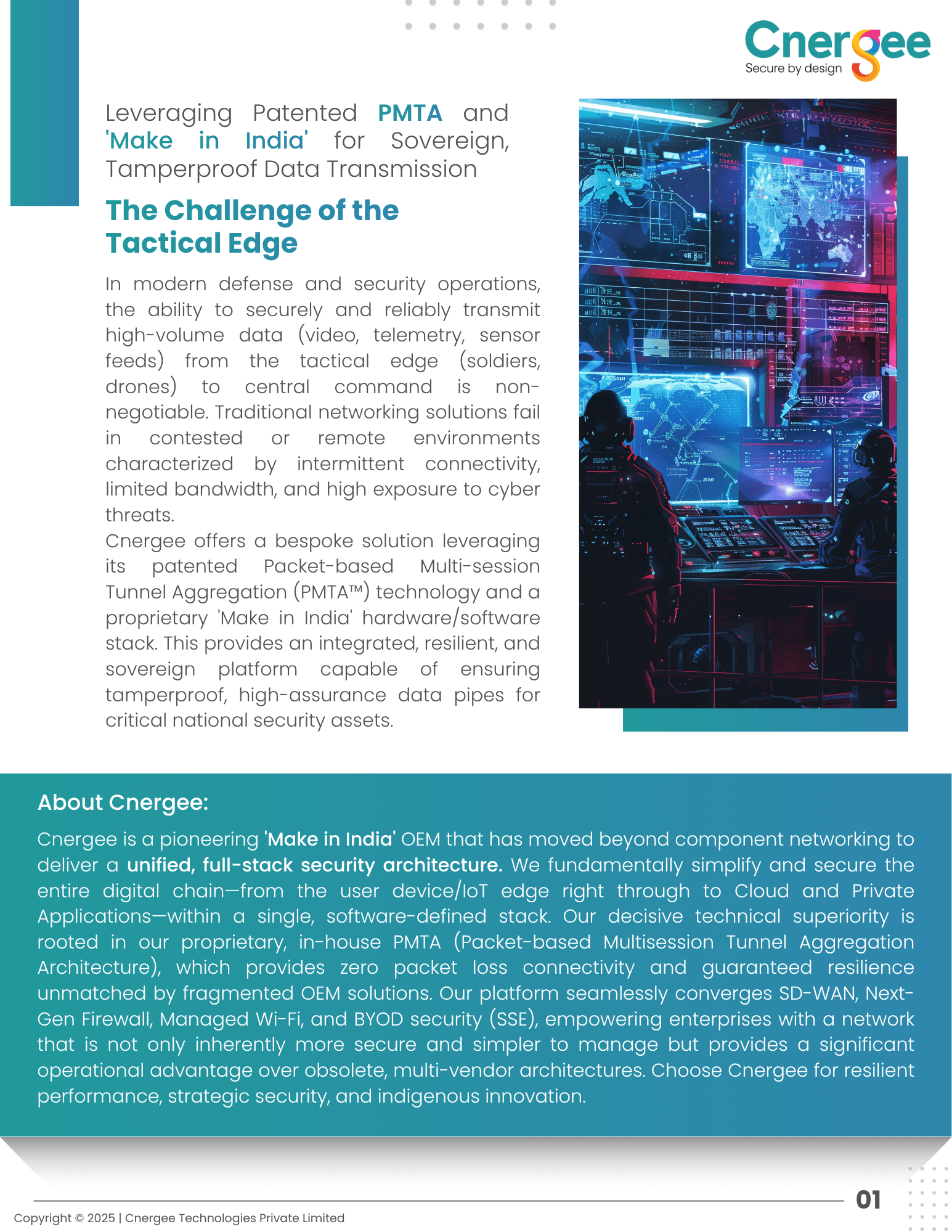Cover page of tactical SD-WAN for defense and border security