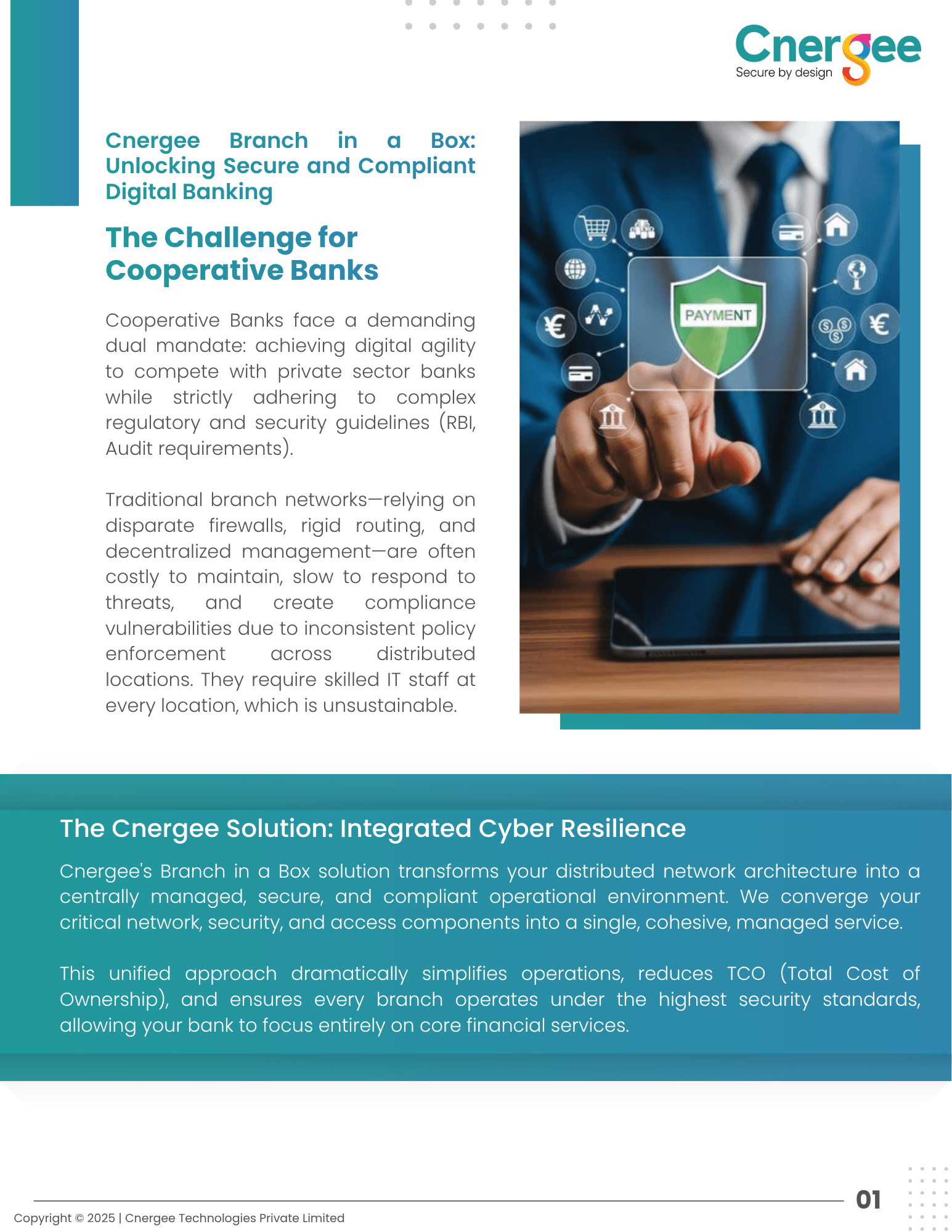 Cover page of branch-in-a-box for banking infrastructure security